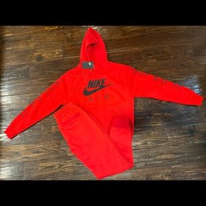 BRAND NEW Nike JDI Fleece Hoodie & Sweatpants Small/RED
